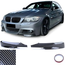 Front Spoiler Ecken Flaps Splitter Carbon Look passend für BMW 3er E90 E91 08-12
