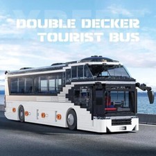 811PCS Stadt Tour Bus Bausteine Tourist Bus Modell Doppel-Decker Bricks Desktop