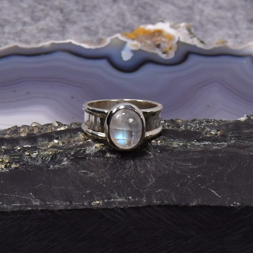 Mondstein ring 925er silber - mondstein,