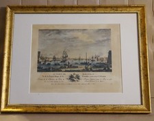 Antiker Kupferstich coloriert