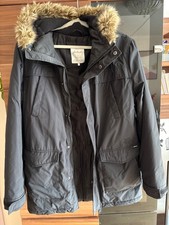 Parka Winterjacke Herren M Schwarz mit Kapuze Geographical Norway Top Zustand