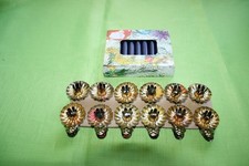 12 St. Tannenbaum Klemm Kerzenhalter in Gold + 20 Kerzen Christbaumkerzenhalter