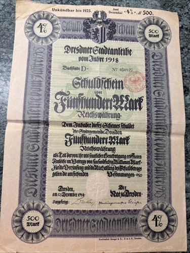 Historische wertpapier 1918 - wertpapier,