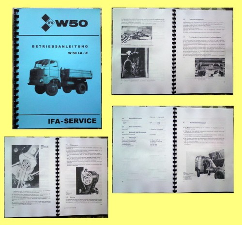 Ifa w50 betriebsanleitung - w50, la/z