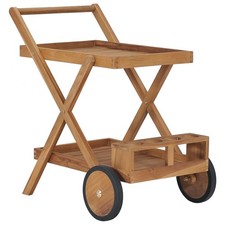 Teak Massiv Teewagen mit 4