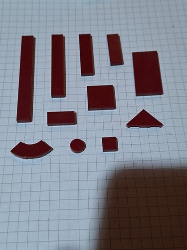 Lego fliese dunkel rot - in,