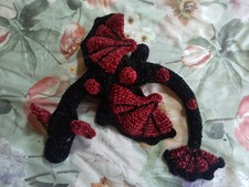 Amigurimi Drache Glücksdrache Gehäkelt Geschenk Weihnachten Geburtstag Handmade