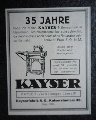 Jahre kayser nähmaschine - 35,