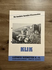 Orig. NIEMEYER Kartoffel-Pflanzmaschine Prospekt Brochure Landmaschinen E8