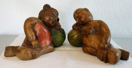 Vintage handbemalte skulpturen - handbemalte,