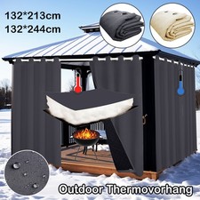 Dicke Schwere Vorhänge Kälteschutz Outdoor Thermovorhang Ösenschal Gardinen DE