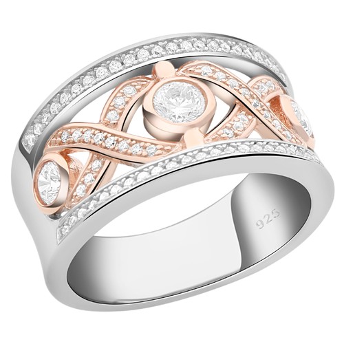 Kronenring schleifenring 925er - kronenring,