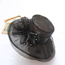 Damen Organza Netz Hut Sonne