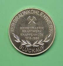 SELTEN - Medaille VEB BRAUNKOHLENWERK KNAPPENRODE 1918-1988