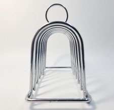 Toastständer Edelstahl 15 cm Organizer Chrom 6 Scheiben Brothalter Ständer UK