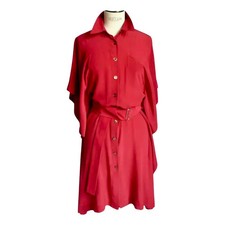 HERMES Kleid Seide rot Gr.38 toller sehr guter Zustand