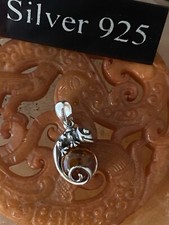 Silber und Bernstein Leguan Anhänger mit Silberkette