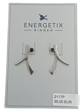 Energetix Damen Ohrstecker Modern Abstrakt Silber Metall 2,5cm