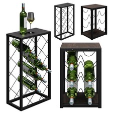 HAGO® Weinregal Flaschenregal Wein Metall Holz Minibar Ständer Schrank Ablage