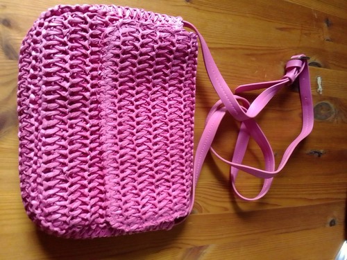 Damen umhängetasche bast pink - damen,