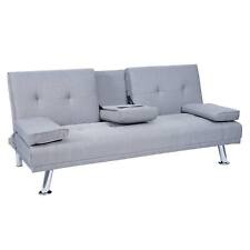 B-Ware 3er-Sofa MCW-F60, Schlafcouch verstellbar 97x166cm, Textil hellgrau