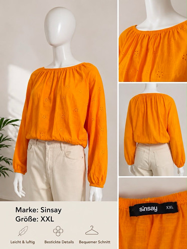 Sinsay damen bluse xxl - sinsay, gr.xxl
