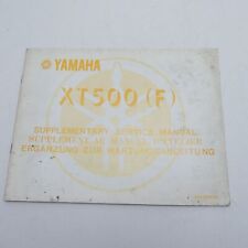 Yamaha XT 500 Werkstatthandbuch Ergänzung original Reparaturanleitung C0045