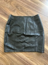 Lederrock Kunstleder 36 Schwarz Neu