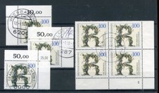 107245) Bund Nr. 1446 Wein, Riesling, Eck-VB (FN 2), 3 Ecken (KBWZ) gestempelt 