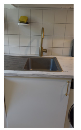Weiße und goldene ikea küche - goldene, ikea-küche