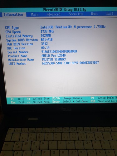 Laptop fujitsu intel pentium - laptop,