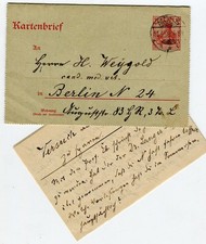Kartenbrief der Deutschen Reichspost - gelaufen
