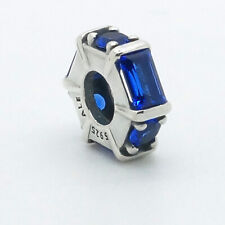 Original Pandora Zwischenelement Blue Ice Cube Silber Zirkonia 797529NSBL Neu