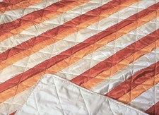 Überwurf ART Glanz gestreift gesteppt, Hochwertig 127 x 294 cm!