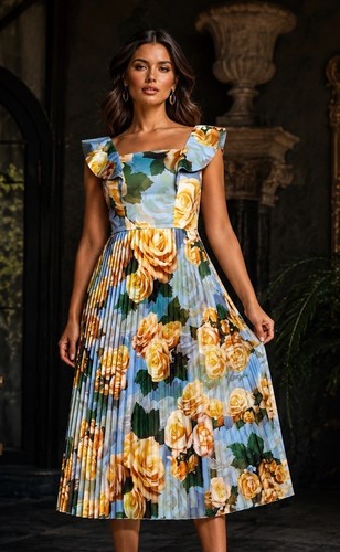 Chi london midikleid - chi, flora
