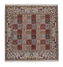 Orientteppich quadratisch Moud Fein 200 x 191 cm Handgeknüpft Perser Feldermotiv