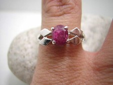 RUBIN SOLITÄR RING IN 925/000