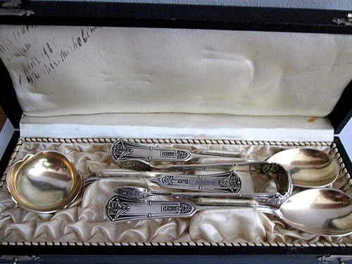 Rar jugendstil dessert besteck - dessert,