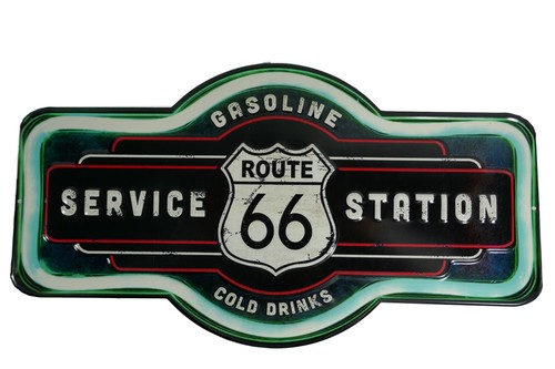 Blechschild route66 gasoline - blechschild,