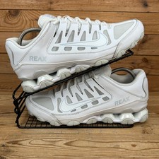 Nike Turnschuhe Herren Größe UK 9 Reax 8 TR Weiß Leder Freizeit Mod Laufschuhe