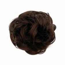 100% Echthaar Dutt Haarteil Messy Bun Scrunchie Haarknoten