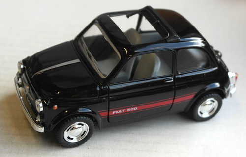 Kinsmart fiat 500 schwarz dach - fiat,