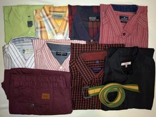 Designer Herren Kleiderpaket XL 8x Markenhemden, Bermudas, Gürtel