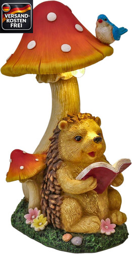 Gartendeko igel mit pilz - mit,