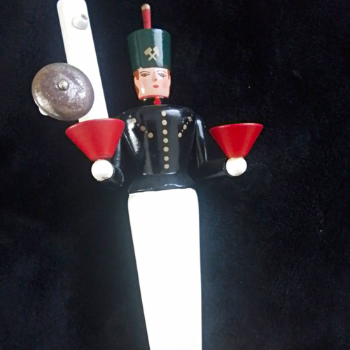 Erzgebirge bergmann holzfigur - erzgebirge,