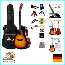 Elektro Akustik Gitarre Western 4/4 Anfänger Erwachsene Kinder Linkshänder Su...