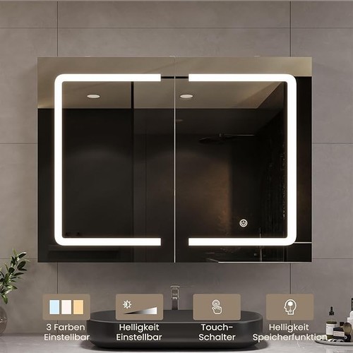 Dictac spiegelschrank 80x60 - spiegelschrank, cm