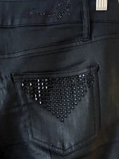 Edle Jeans Hose von ~♥ Seven  ♥~ Schwarz .NEU. D.G. W29 mit Swarovski Kristallen