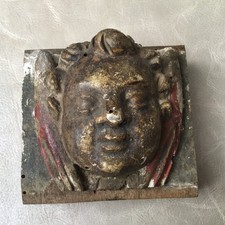 Engelskopf Holz geschnitzt