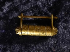 vintage chinesisches Deko Zahlenschloss Buchstabencode Schloss Vorhängeschloss